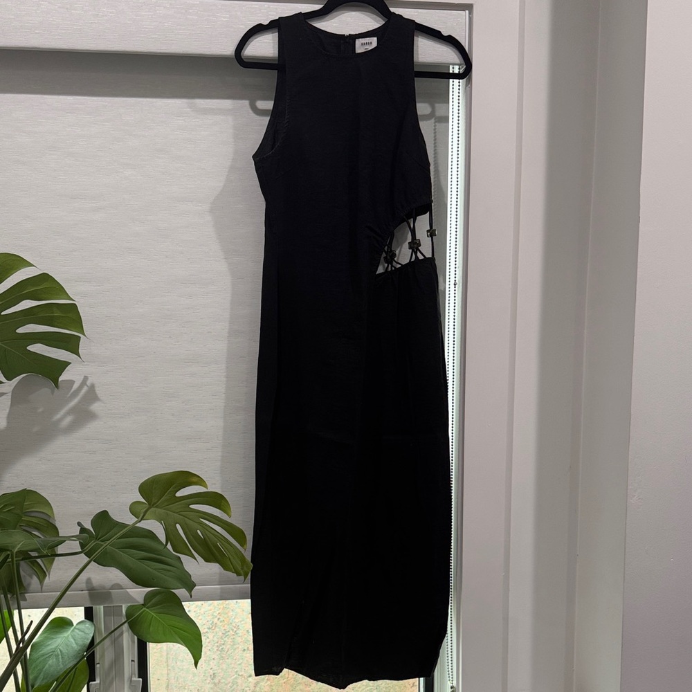 SUBOO Astrid Resin Waist Detail MIDI Dress